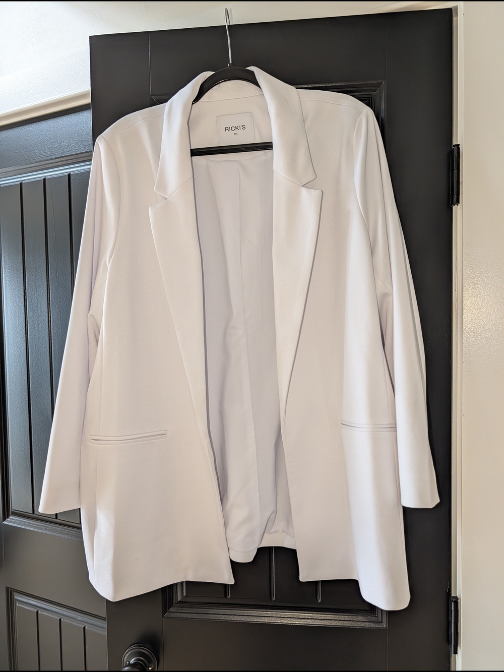 RICKI'S Women's White Open-Front Blazer Coat
